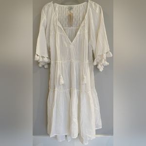 White Gauzy “ Brighton Dress” size M